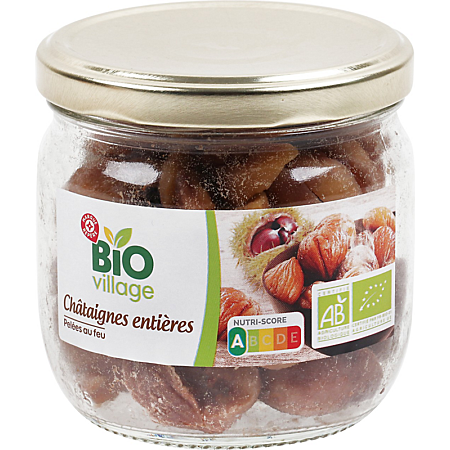 Châtaignes Entières En Bocal Bio-195G - BIO VILLAGE
