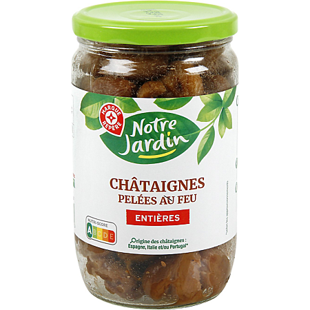 Châtaignes Entières Pelées Au Feu-420G - NOTRE JARDIN