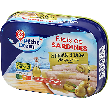 Filets de sardines huile d'olive - 100G - PECHE OCEAN