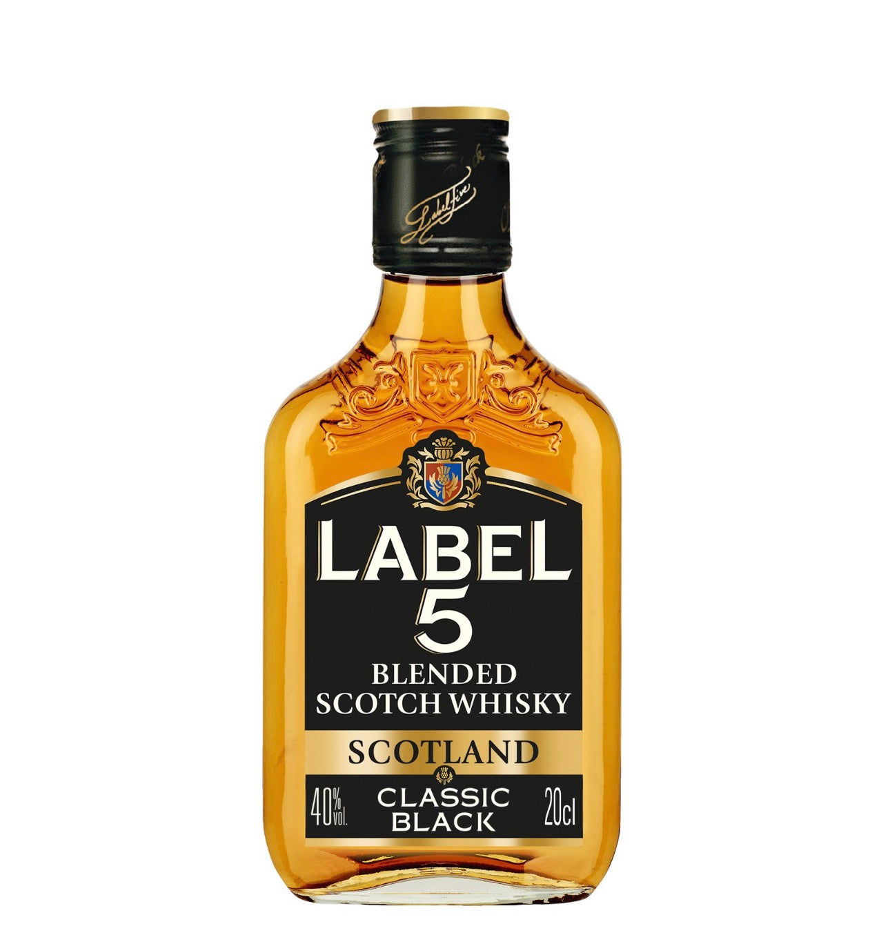 Whisky label 5 flash/flask 20cl