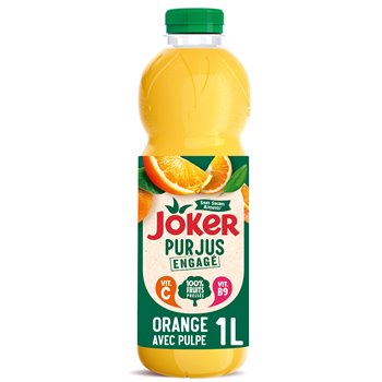 Joker Pur Jus Engagé Orange avec pulpe - 1L
