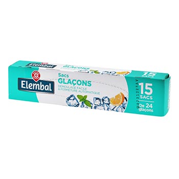 Sachets glaçons Elembal x15