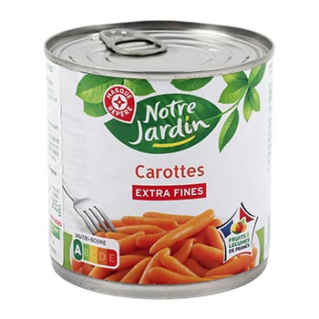 Carottes Notre Jardin Extra-fines - 265g