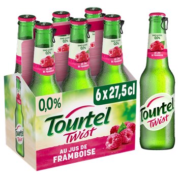 Bière sans alcool Tourtel Twist Framboise 0,0° - 6x27,5cl