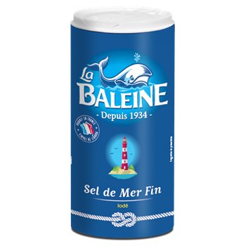 Sel fin La Baleine Iodé - 500g