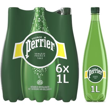 Eau minérale gazeuse Perrier Naturelle - 6x1L