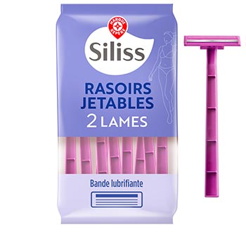 Rasoirs jetables Siliss 2 lames - x10