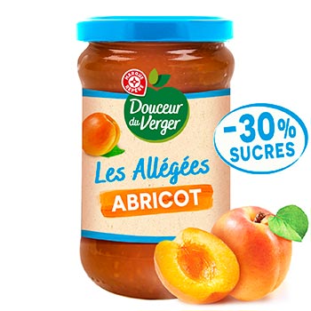 Confiture Douceur du Verger Abricots - Allégée - 340g