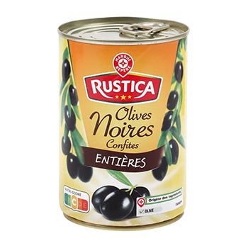 Olives noires Rustica Entières - 225g