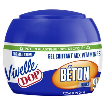 Gel Coiffant Béton Dop Vivelle Fixation 24h - 190ml