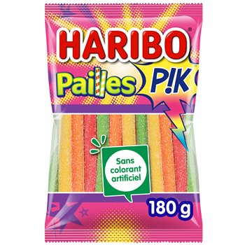 Paille Pik Haribo Sachet bonbons acidulés - 180g