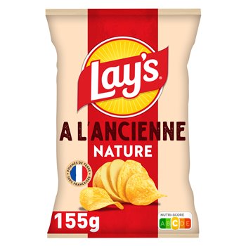 Chips ancienne nature Lay's Sel - 155g