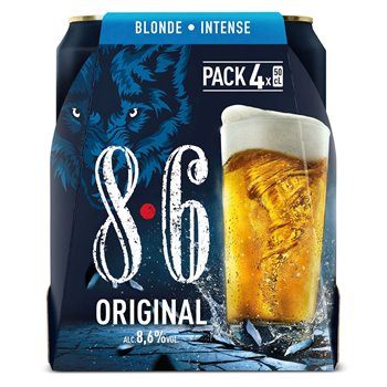 Pack bières blondes 8.6 8.6%vol - 4x50cl