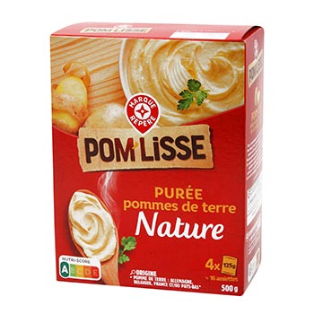Purée pomme de terre Pom'lisse Nature - 4x125g - 500g