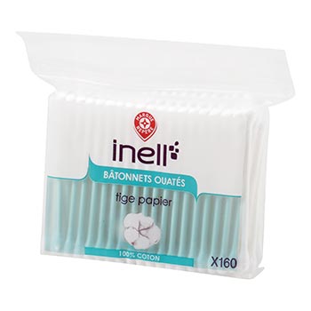 Coton-tiges Inell Recharge Tiges papier - x160