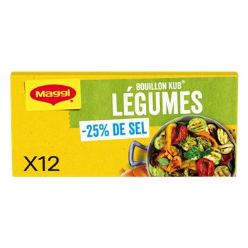 Bouillon kub légumes Maggi -25% sel - 120g
