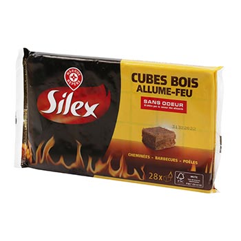 Allume-feu Silex cubes x28 200g