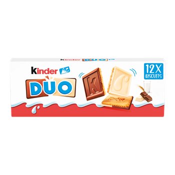 Biscuits chocolats Kinder Duo Chocolat blanc et lait - 150g