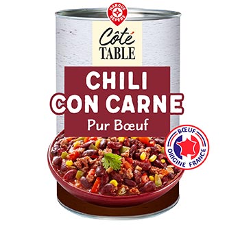 Chili con carne Côté Table Au piment de Cayenne - 400g