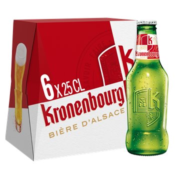 Bière blonde Kronenbourg 4,2° - 6x25cl