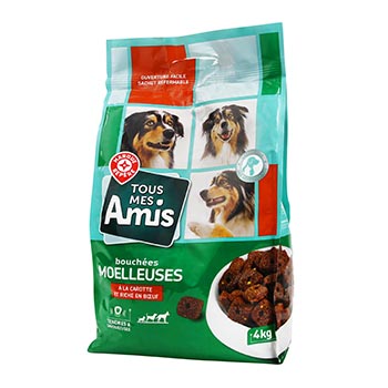 Bouchées chiens Lydog Adulte - Boeuf - 4kg