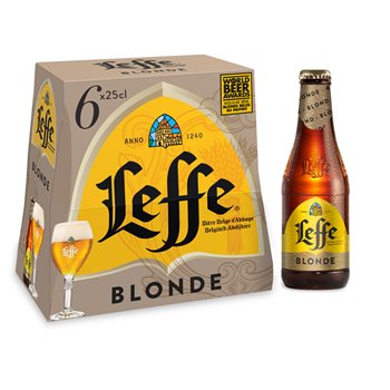 Bière blonde Leffe 6,6% - 6x25cl