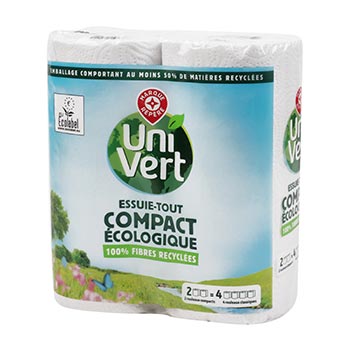 Essuie-tout Uni Vert Compact Ecologique - x2