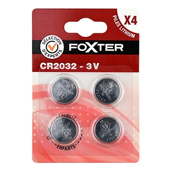 Piles spéciales Foxter CR2032 - x4