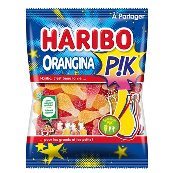 Orangina Pik Haribo Sachet bonbons acidulés - 250g