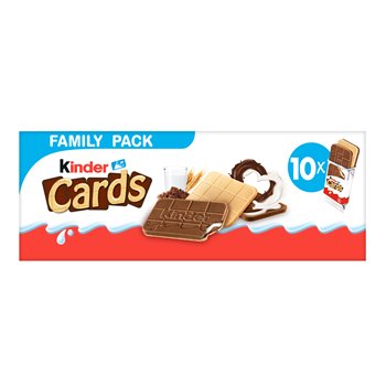 Biscuits cacao Kinder Cards Au lait et au cacao 2x5 - 128g