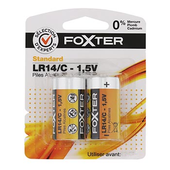 Piles Foxter C/LR14 1.5V - x2