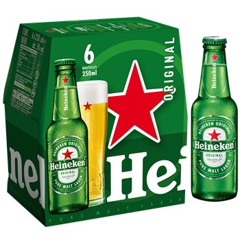 Bière blonde Heineken 6x25cl